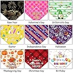 Weewooday 9 Pcs Holiday Dog Bandanas Easter Day Bandanas Patriotic Birthday Scarf Adjustable Large Pet Washable Scarves for Large Dog Costume Supply(Fresh Pattern) - Image 3