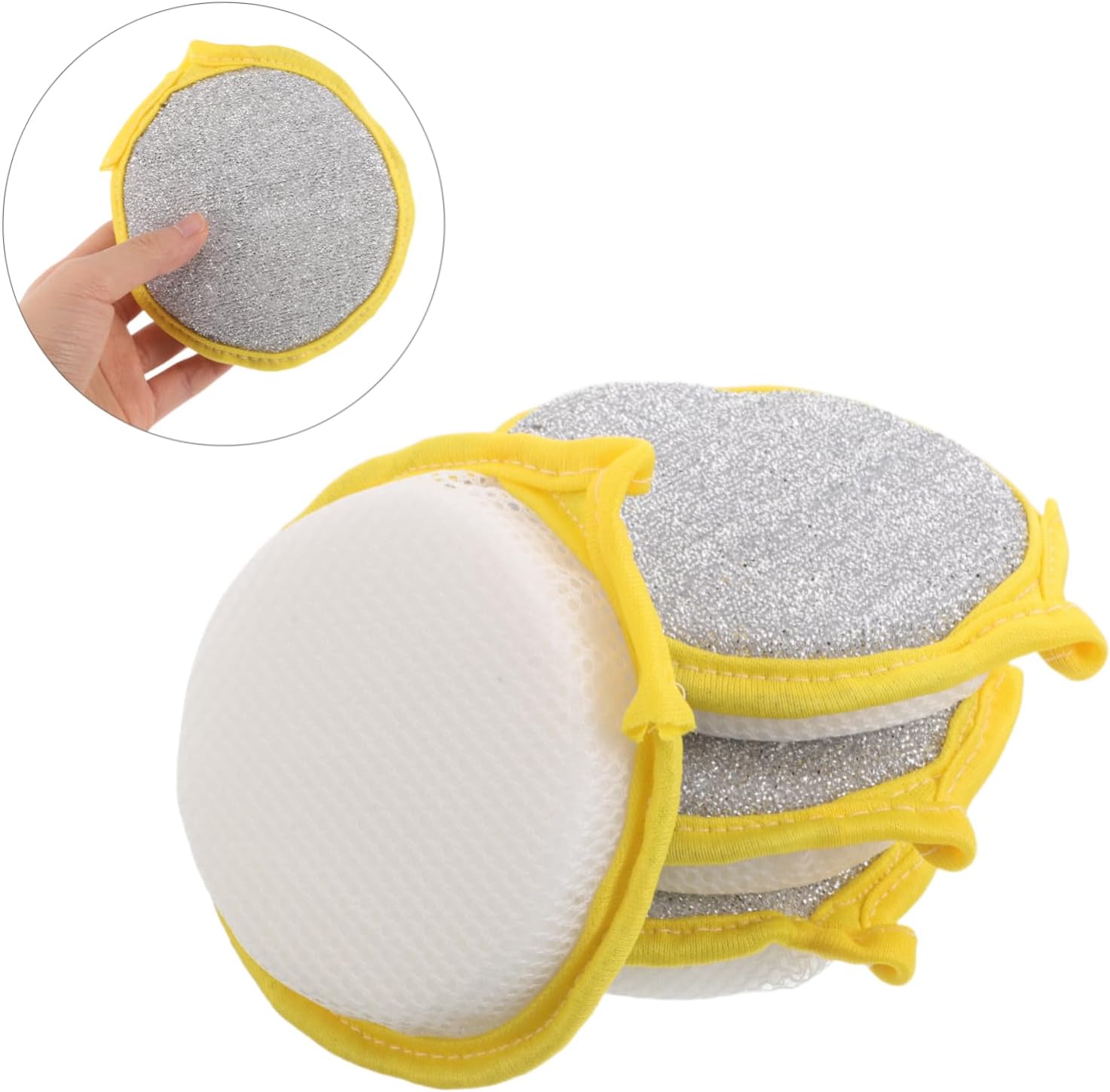 30pcs Dual Sided Sponge Scour Pads for Household Dishwashing