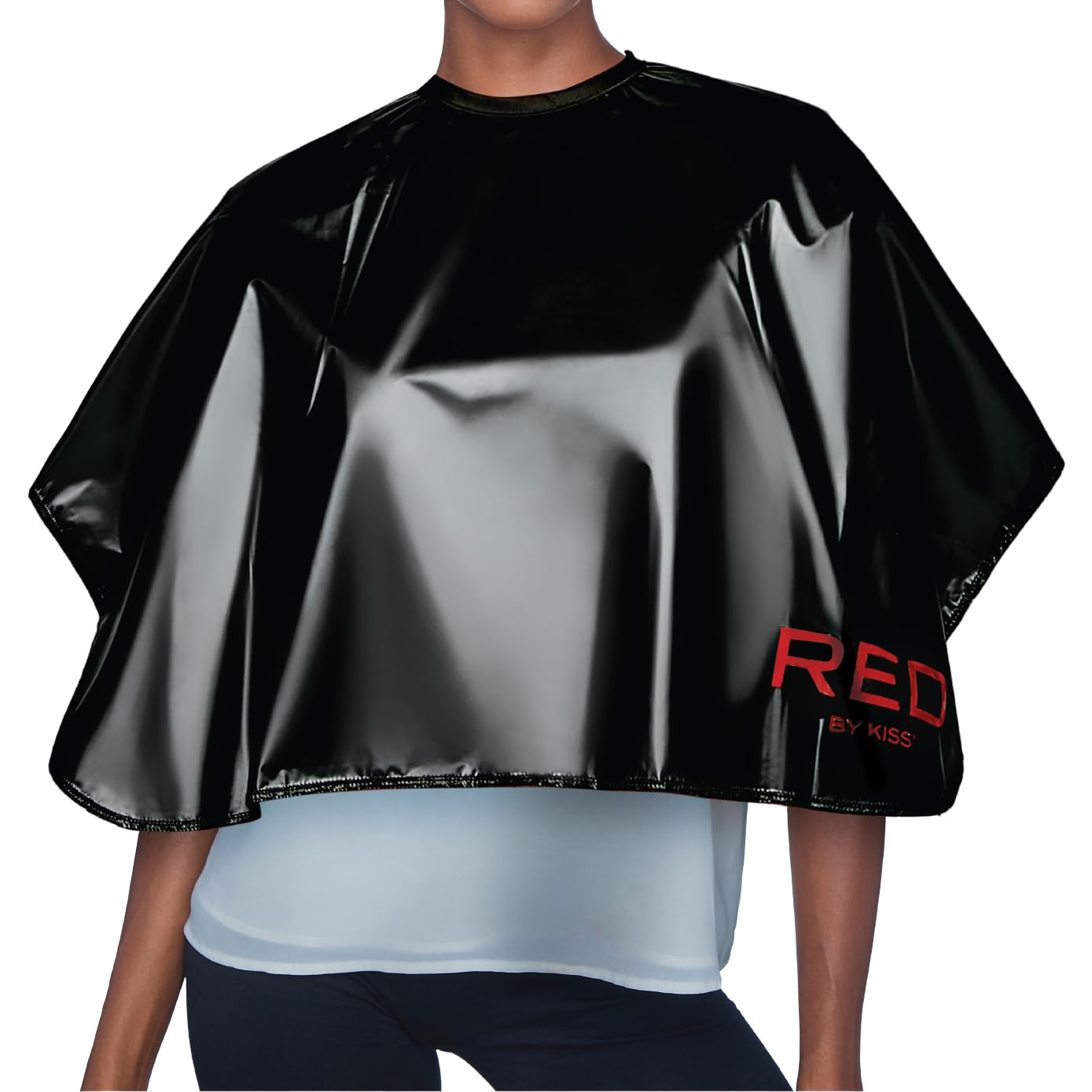 Red by Kiss Professional Hair Cutting Cape, Salon Hairdressing, Barber Cape, Adjustable Closure, Hair Cutting Accessories (Comb-Out Cape)