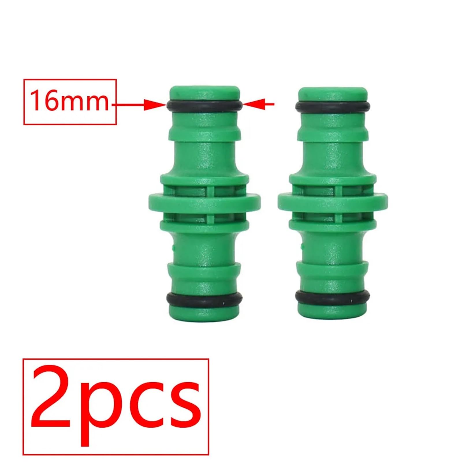 Conector en Y de 16 mm de 1/2 3/4 pulgadas de 2/3 vías para grifo de jardín, divisor de agua con válvula de riego rápido (verde)