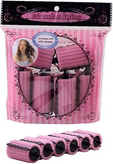 巻きカーラー 手巻きカーラー 前髪 カーラー ヘアカーラー ソフト スポンジ 髪に無害 Diy ヘアスタイル 使用簡単 6個入り