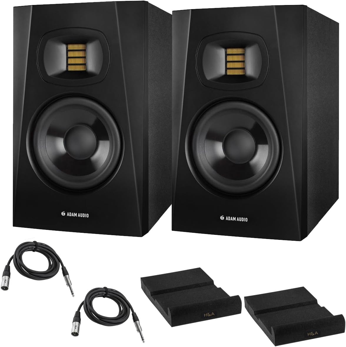 ADAM Audio T5V 5" 70W 2-Way Active Nearfield Monitor Bundle with TRS Cable, Isolation Pad