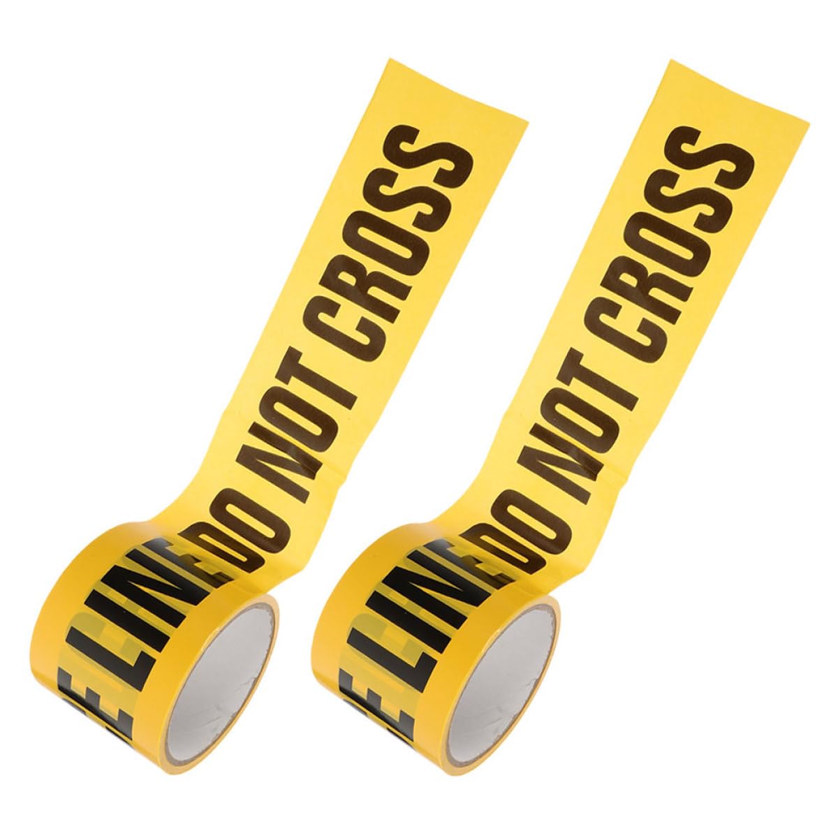 2 Rollos de Cinta de Línea Policial Amarilla No Adhesiva de Pvc para Demarcar Zonas Peligrosas en Decoraciones y Fiestas