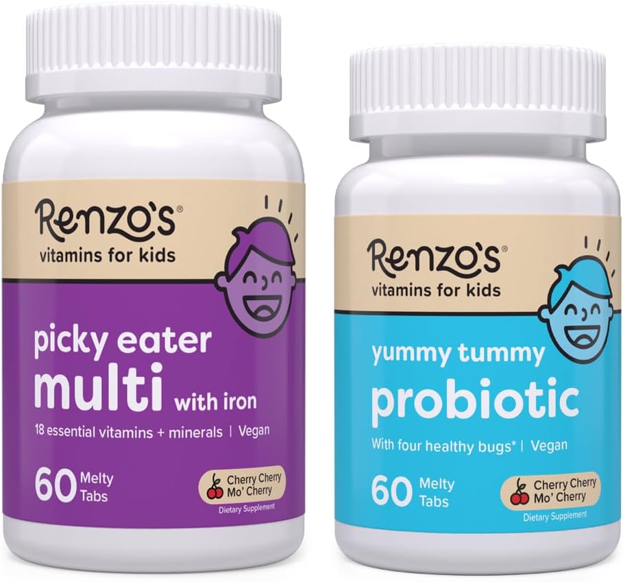 Renzo's Vitamins Happy Tummies Bundle Probiotics for Kids