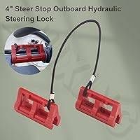 Vista 6 de Bloqueo de Dirección Hidráulica Fuera de Borda de 4" Steer Stop para Remolque/Transporte de Motor Fuera de Borda 1 Par Rojo