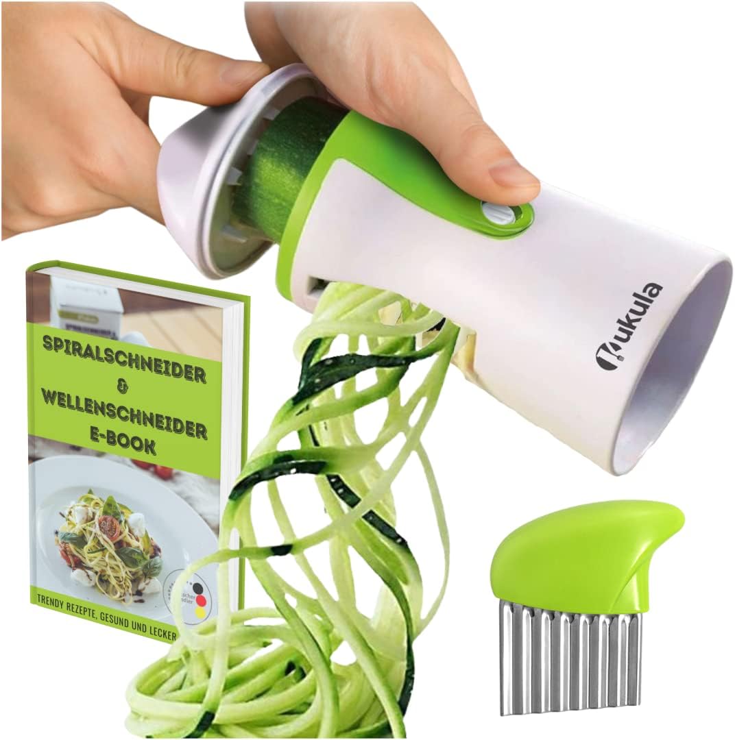 Well To Be Cs 668 Spiralschneider KUKULA Spiralschneider & Wellenschneider Set, 3 in 1 Gemüsehobel