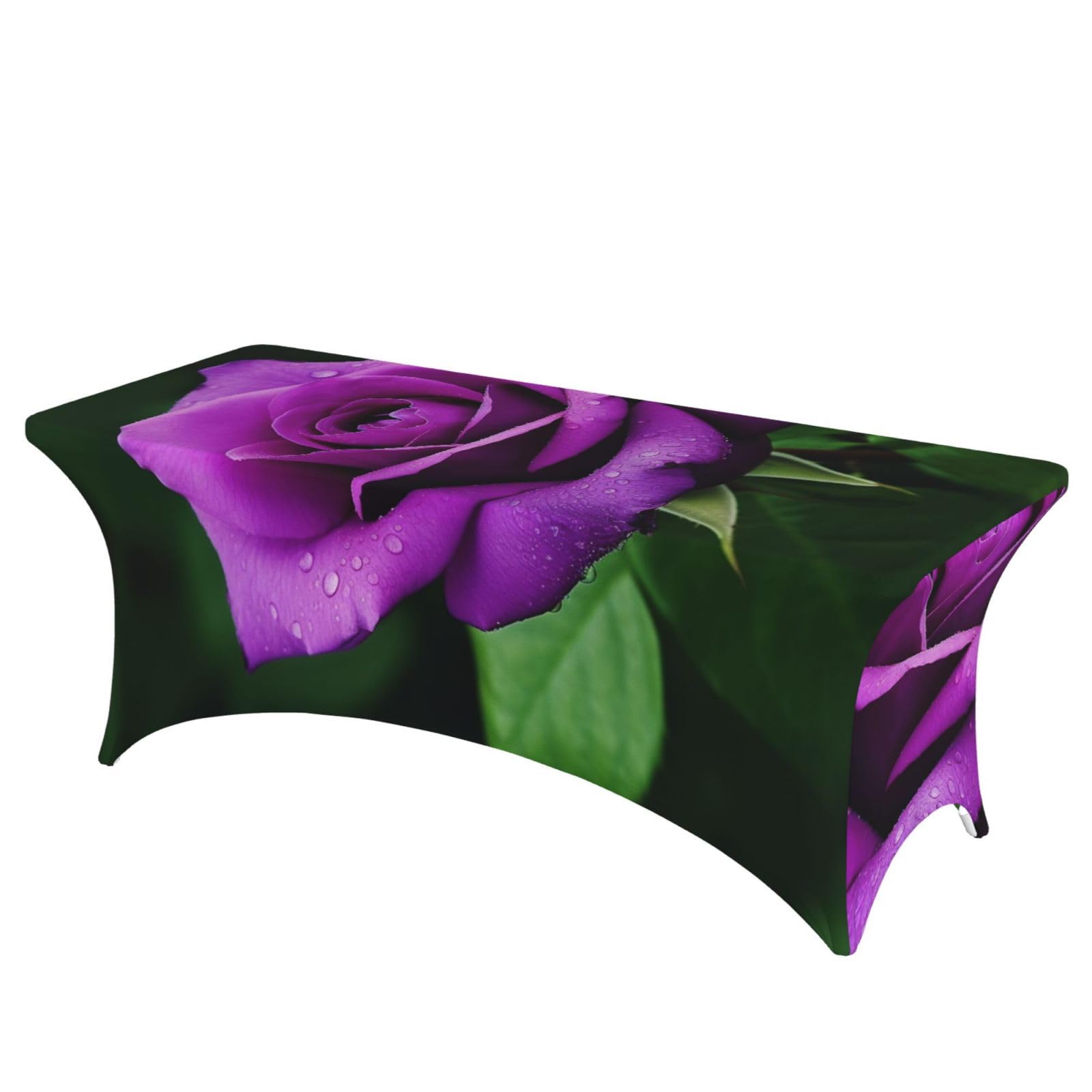 Nappe de table universelle en élasthanne extensible rose violette pour buffet 1,8 m