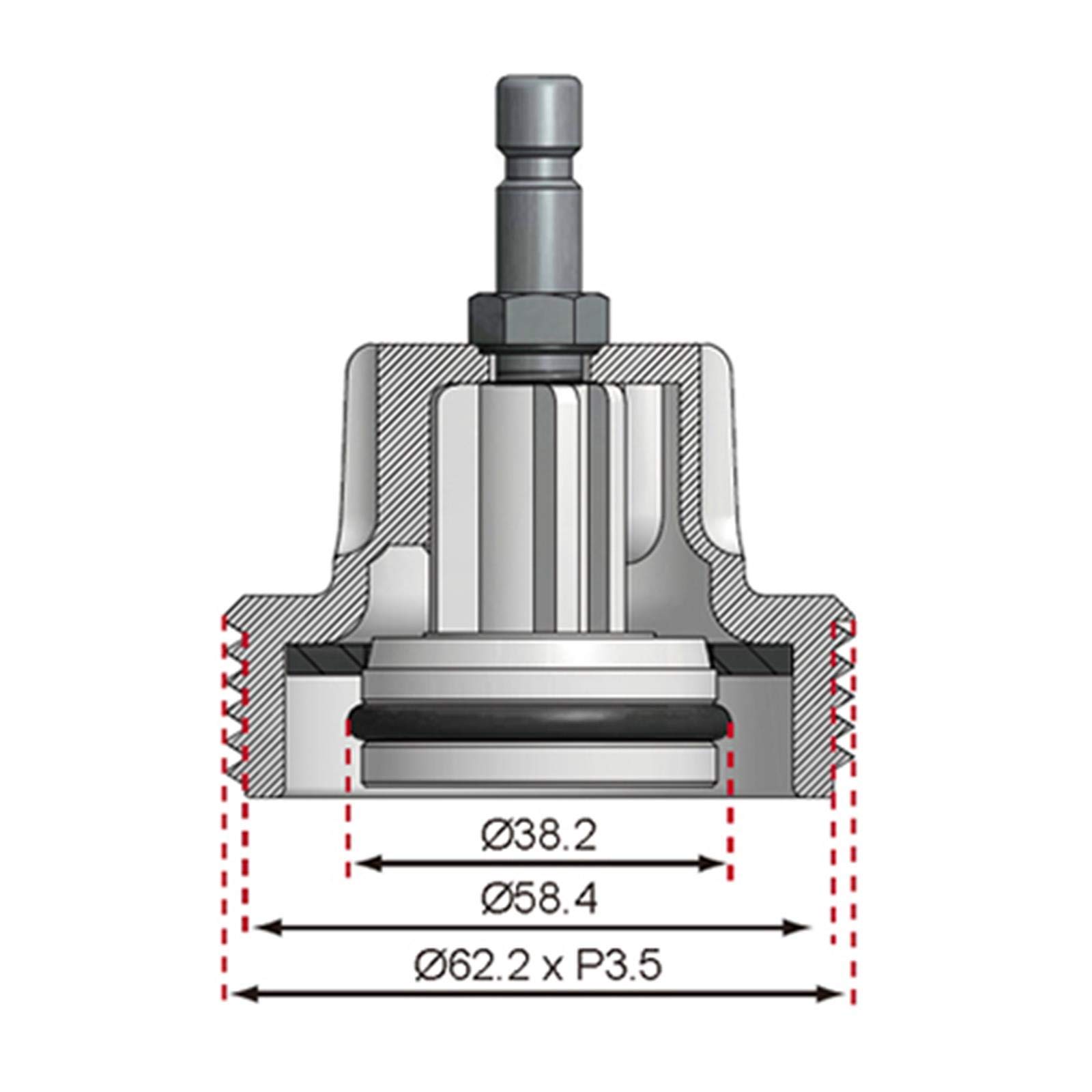 BGS Kühlsystem Abdrückpumpe Kühler Prüfgerät Abdrücken Adapter Nr-9 | BGS Kühlsystem Abdrückpumpe Kühler Prüfgerät Abdrücken Adapter Nr-9