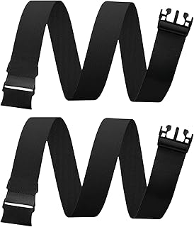 KEYRI 2 Peças Cinto Tático de Nylon de Estilo Militar sem Furos Masculino Casual Trançado Ajustável Cintos de Lona com Fivela de Plástico Livre de Metal para Trabalho e Viagem