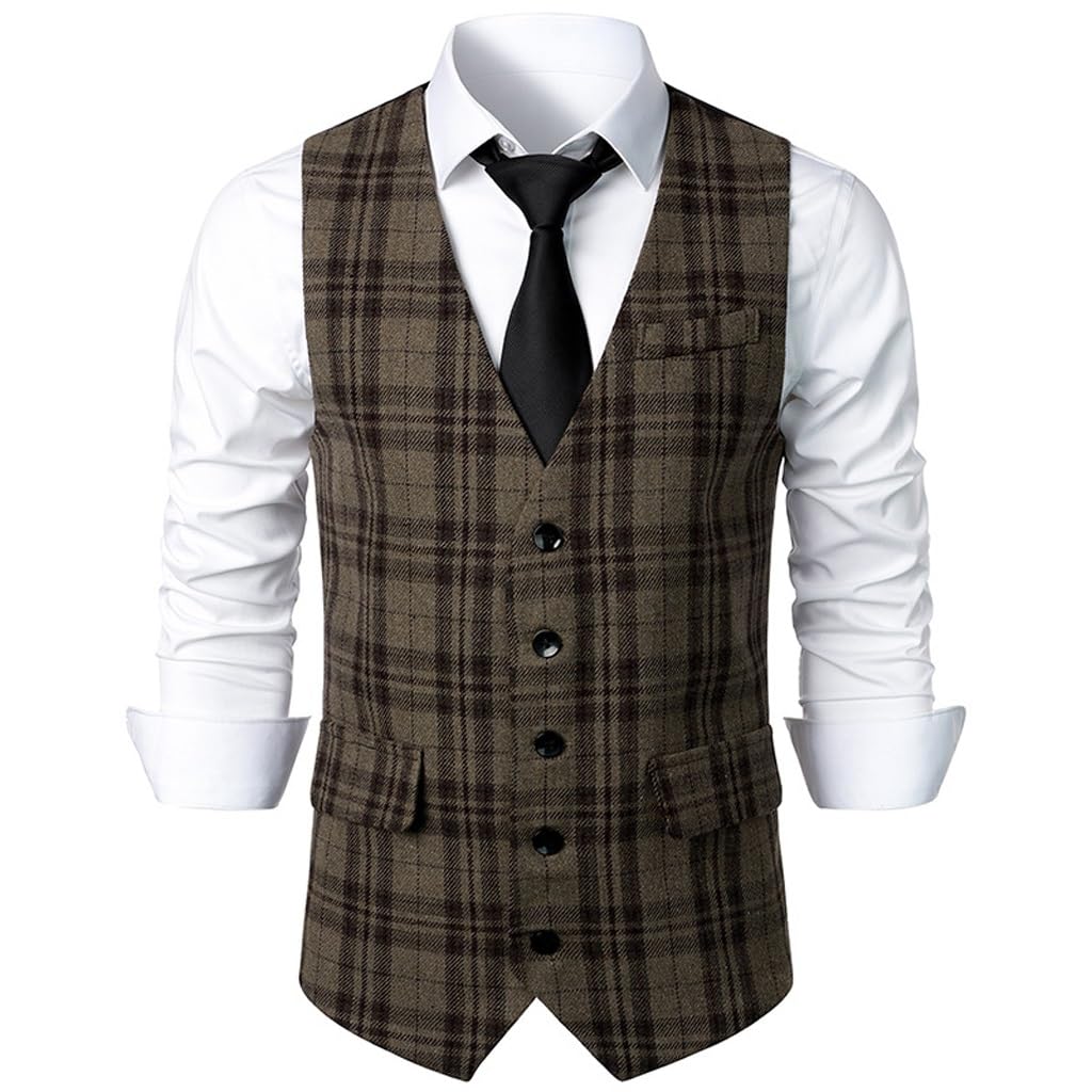 Gilet rétro pour homme chic en week-end - Mode décontractée taille européenne XXL