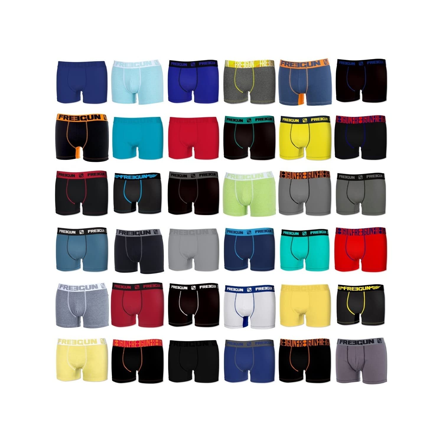 Pack Surprise Calecon Boxer Homme Coton, Modèle Aléatoire, Durable, Maintien Anti-Glisse et Ultra-Doux (Lot de 6)