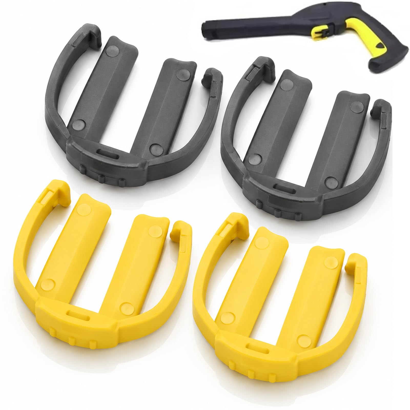 4 Pack Pressure Washer C-Clips for Karcher K2/K3/K4/K5/K6/K7, Replacement Parts with Quick Connector Locking,5.037-333.0,K5037333 | Hose Clip Spare Parts for Power Washer Repai