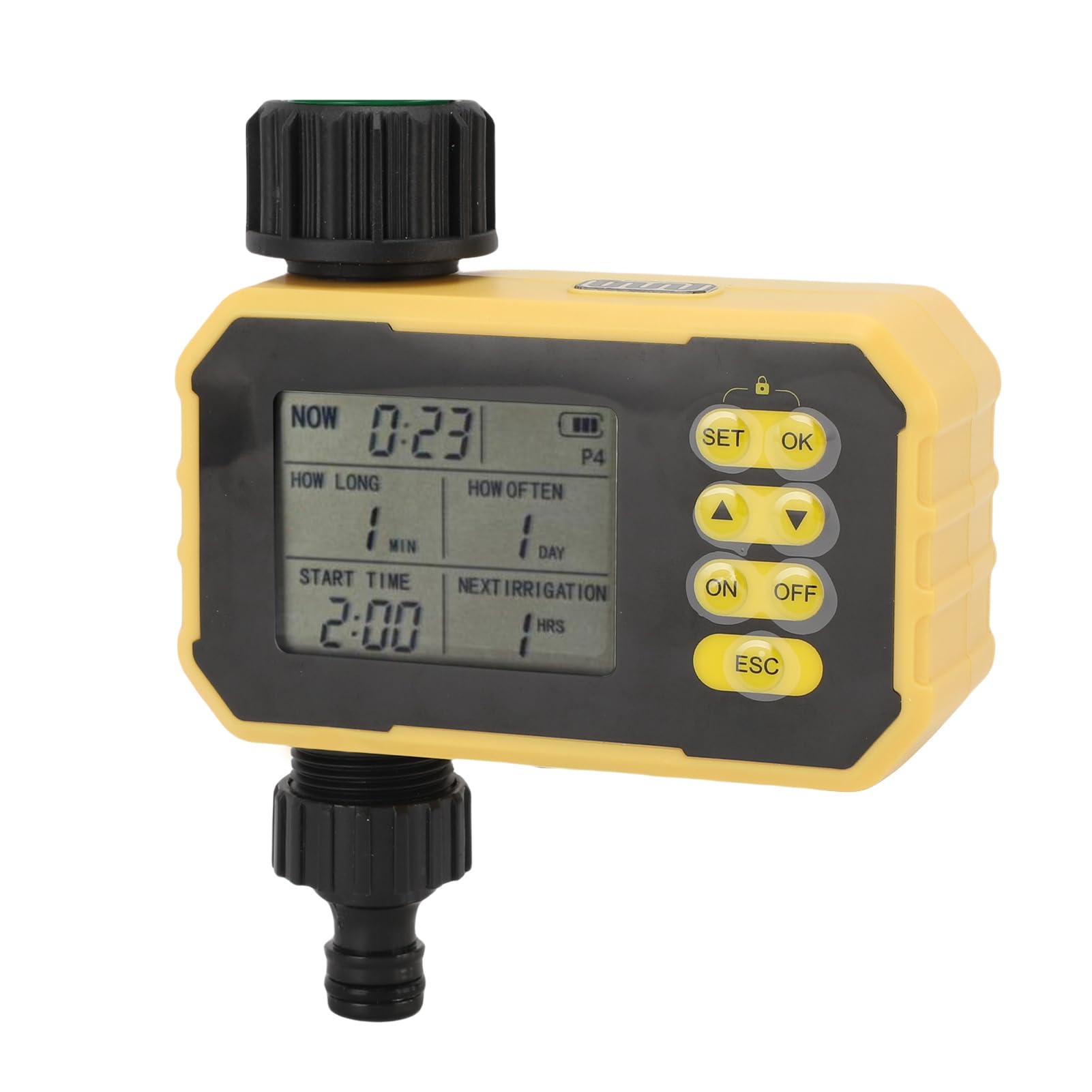 Timer per Irrigazione Automatico, Timer per Irrigazione con Sensore Pioggia, Alimentazione Solare, Design del Filtro Anti-intasamento, Adatto per Giardino con Balcone, Cavo di Tipo C