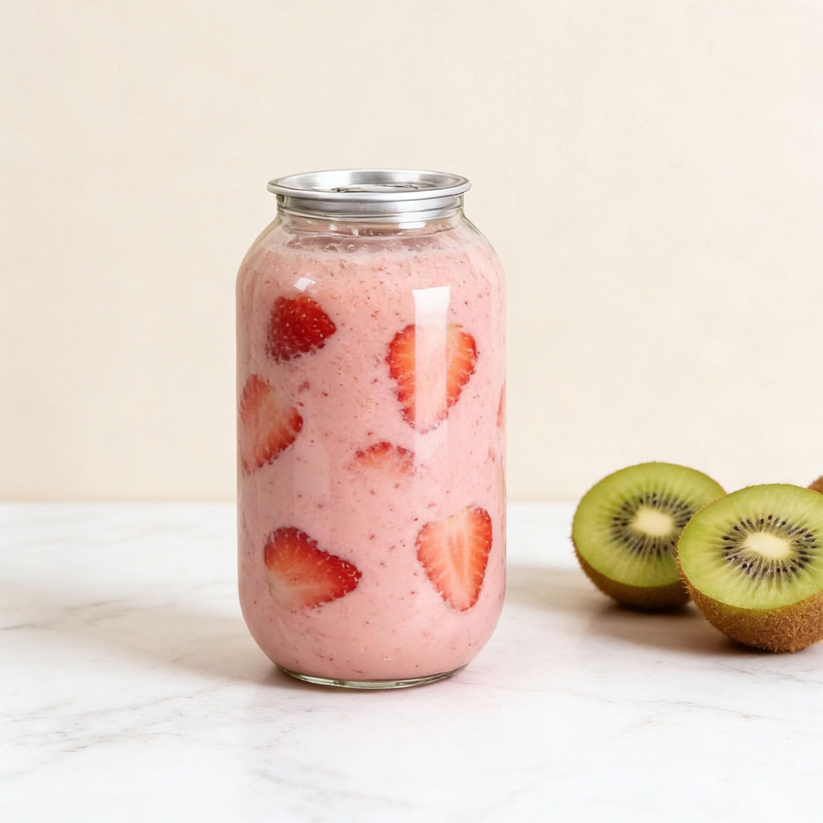Plastikowe butelki na soki, przezroczyste pojemniki PET z hermetycznymi pokrywkami, szczelne i można układać w stos, do przygotowywania posiłków, misek na smoothie i domowych sosów, 500 ml