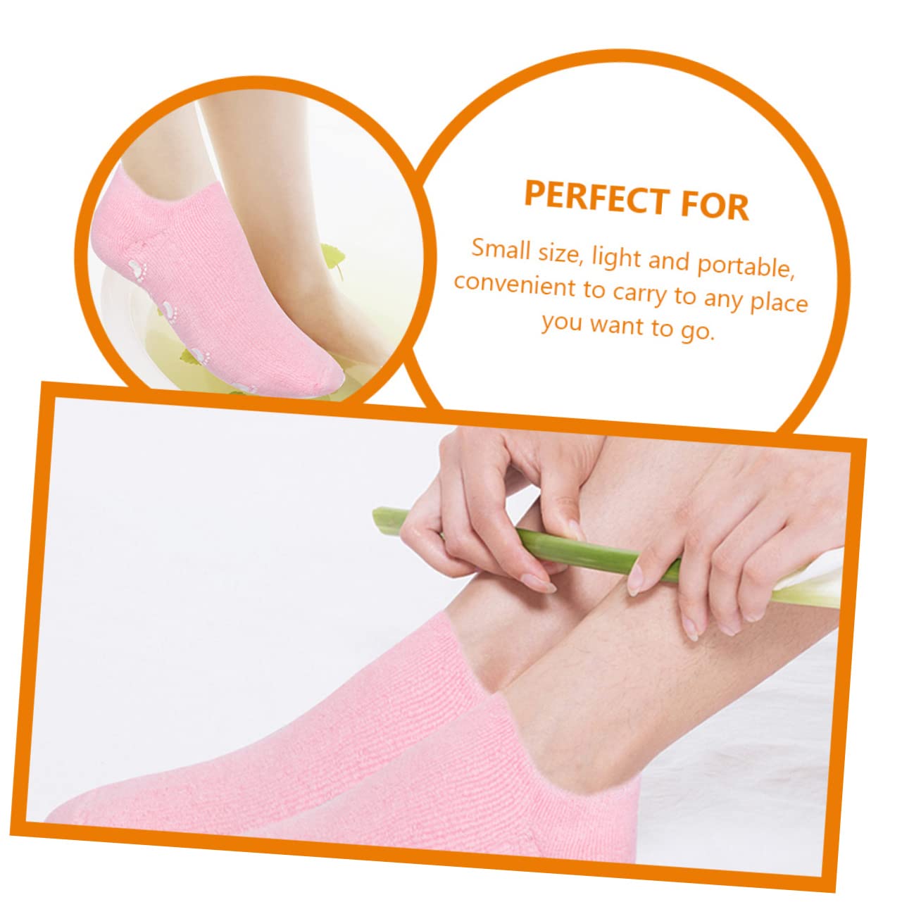 Beatifufu 3 Pair Anti-Slip Thermal Socks Soft Socks for Women Moisturizing Gel Cracked Heel Relief for Home//Beauty Salon