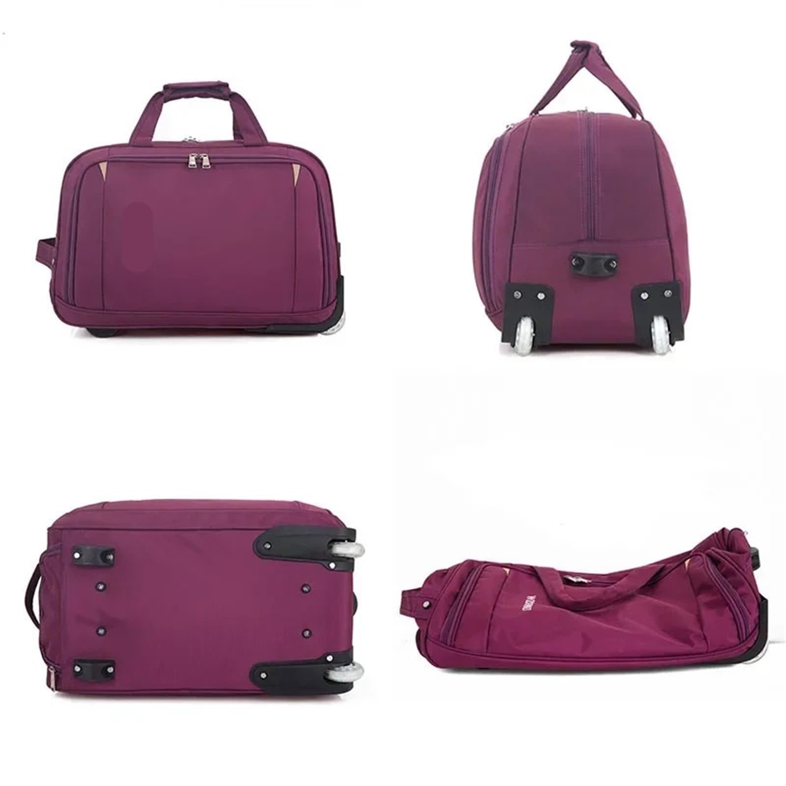 Bolsa de Viaje Maleta con Ruedas y, Impermeable, for Viaje, Equipaje de Mano(Red)