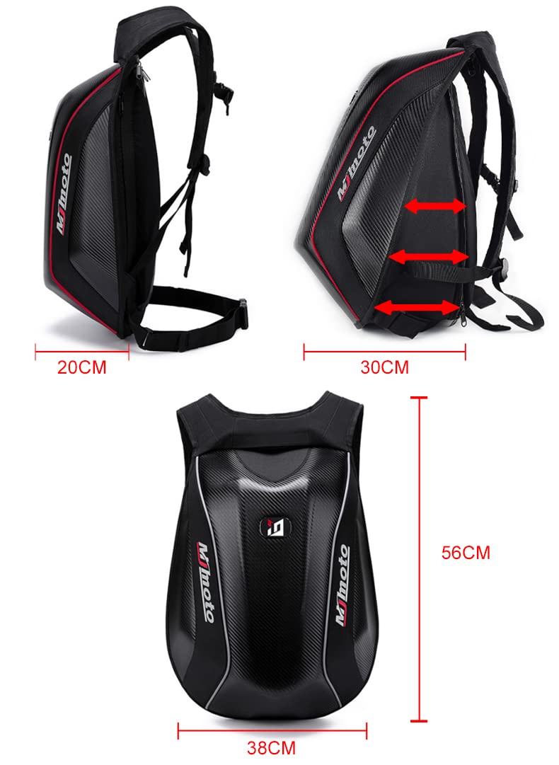 Motorcycle Helmet Bag Casco Moto Zaino, Nero, XL Uomo