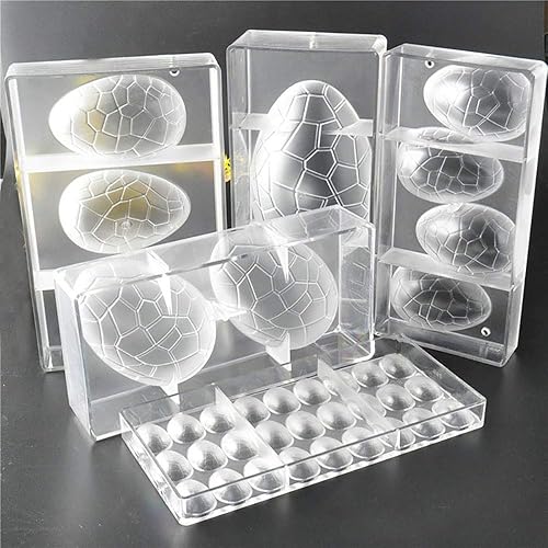 Miniatura 3 de 12341027 agujeros con textura huevos de policarbonato molde de chocolate 3D moldes para hacer chocolate DIY PC Candy moldes para hacer chocolate bar