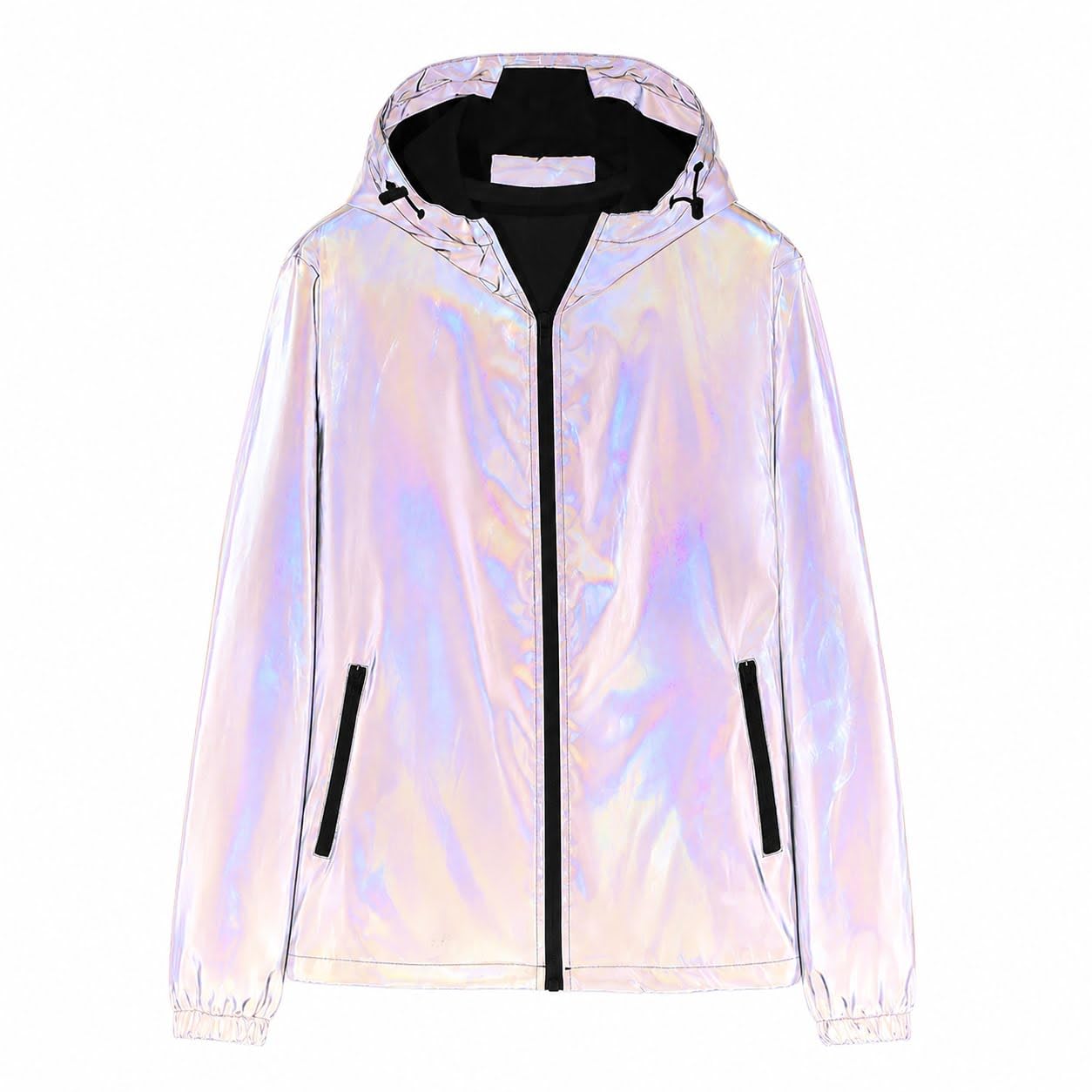 Chromaflux Color-Changing Reflective Windbreaker | Waterproof Hooded Raincoat for Men & Women | Lightweight Unisex Rain Jacket | Outdoor Camping Hiking Travel Coat-picture-41
