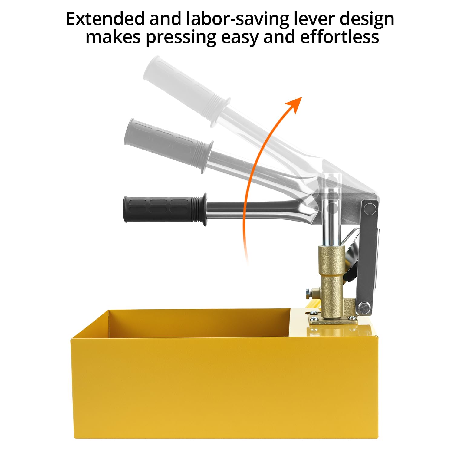 QWORK® Pompa di pressione manuale, 40 bar, pompa di prova, utilizzata per rilevare tubazioni dell'acqua e riscaldamento a pavimento