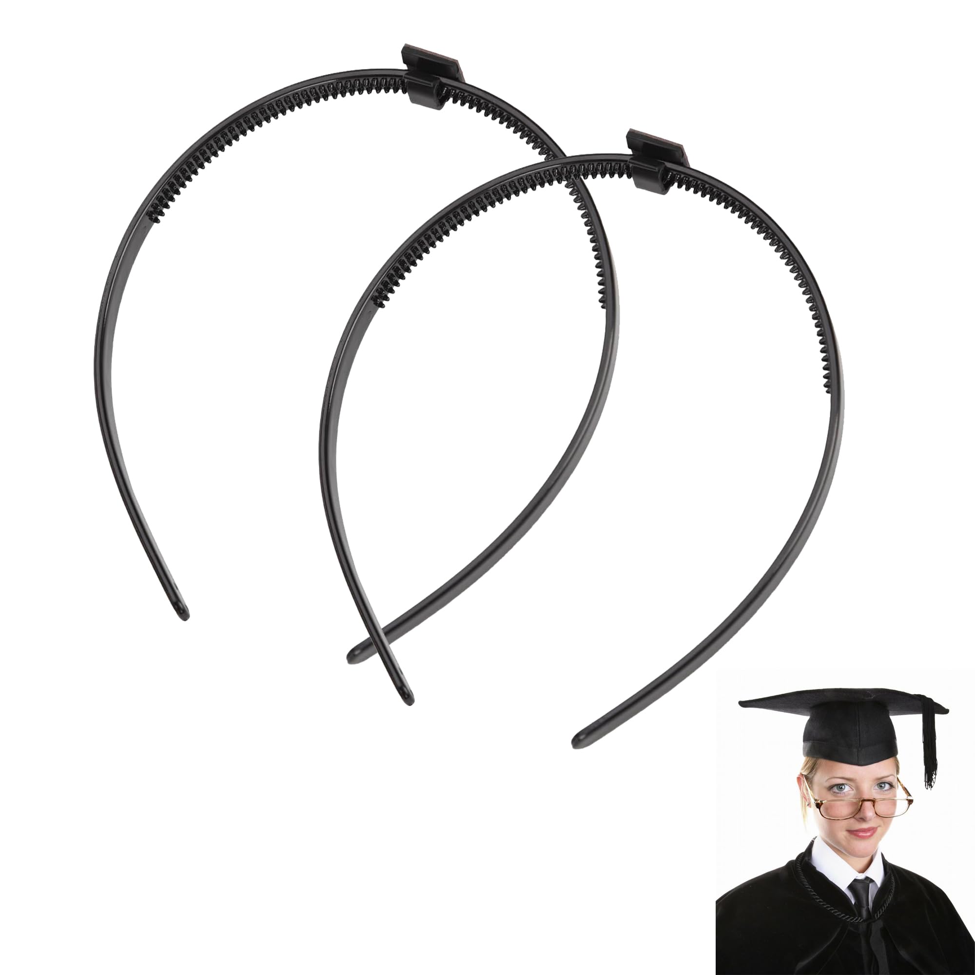 GenericGraduation Cap Headband, Perfect Graduation Accessories for Cap and Gown, Ideal for Graduation Attire Black