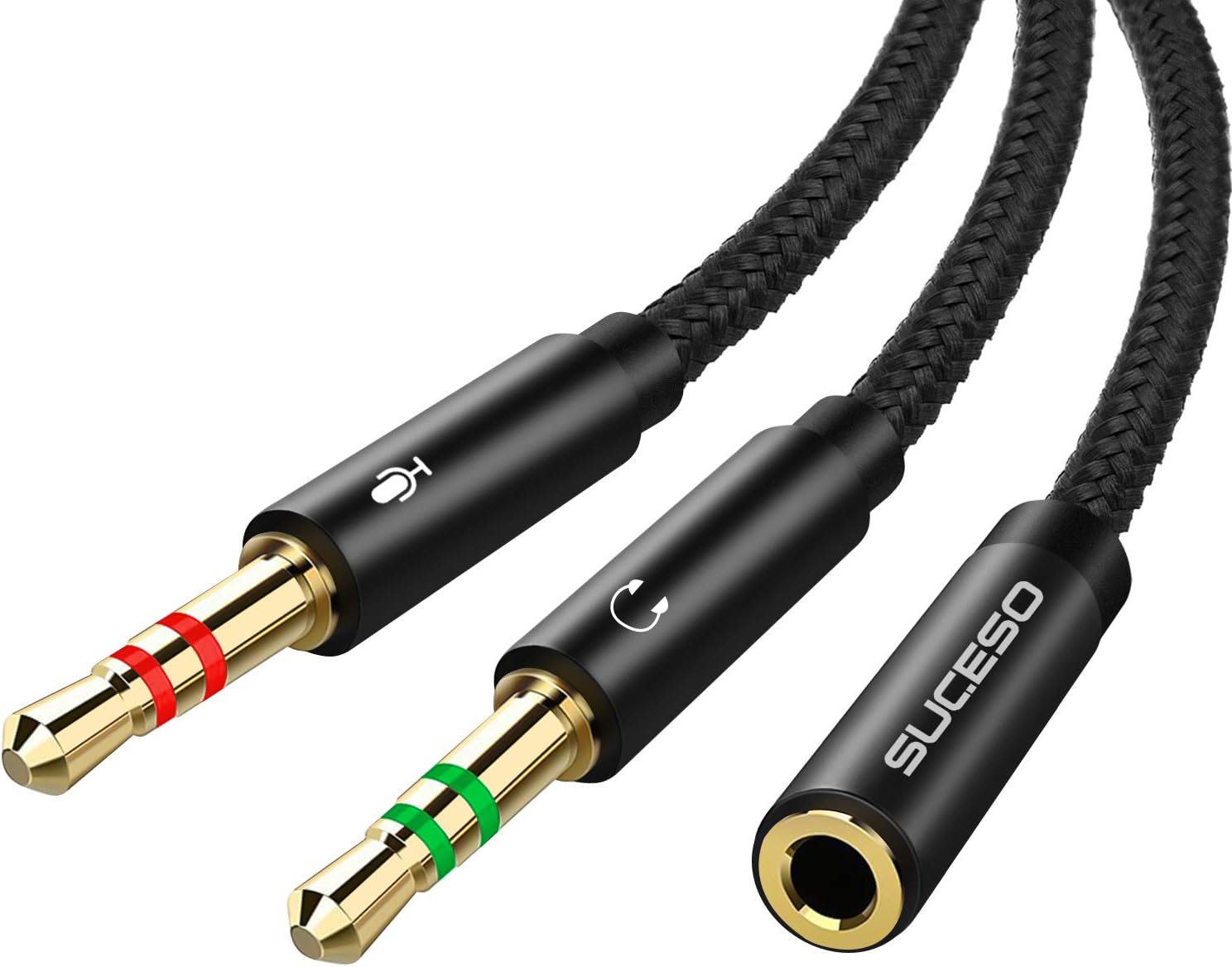 3 5mm Audio Klinke Y Kabel Headset Splitter
