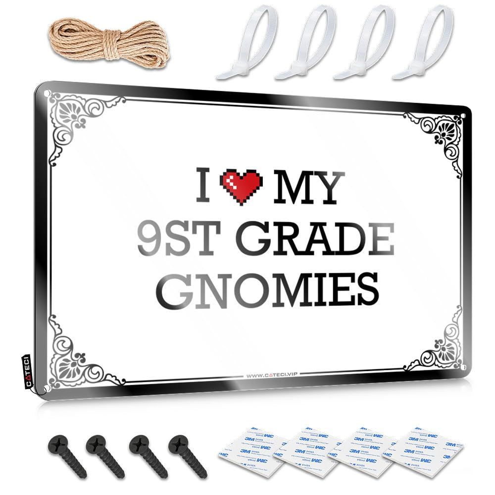 I Love My 9st Grade Gnomies Simple Decorations | Teenage Vintage Style Collection Bedroom Decoration Easy Hang(30X40CM)