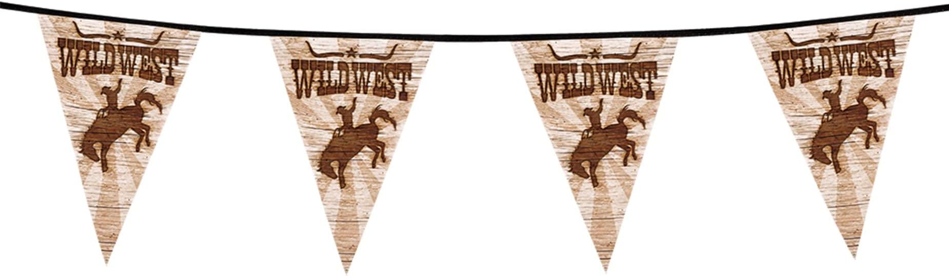 Wild West Plastic Pennant Bunting 6m