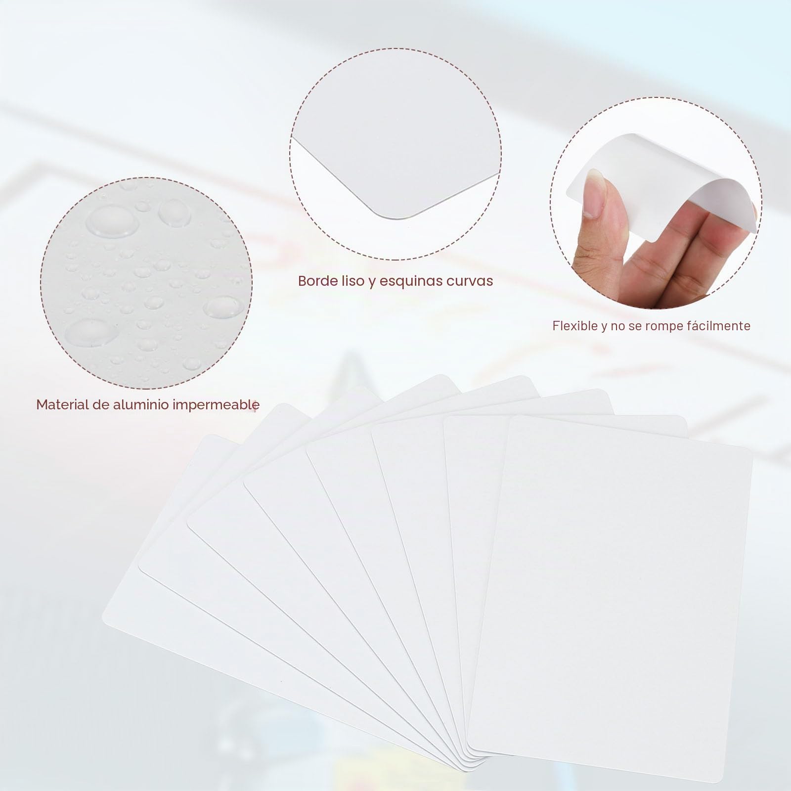 PATIKIL 100 Pcs Sublimación Metal Visita Tarjetas 0, 45mm Grueso Blanco | En Blanco, Aluminio Imprimible Nombre Tarjeta, 3, 4x2, 1 pulgadas, para Personalizado Bricolaje Impresión