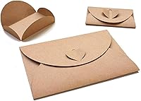 Vista 7 de HANSGO 100 mini sobres para tarjetas de regalo, portadores de tarjetas de regalo de 4 x 2.8 pulgadas con cierre de corazón, para bodas, cumpleaños