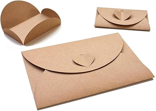 Miniatura 7 de HANSGO 100 sobres para tarjetas de regalo, mini tarjeteros de regalo de 4 x 2.8 pulgadas con borde dorado y cierre de corazón para bodas,