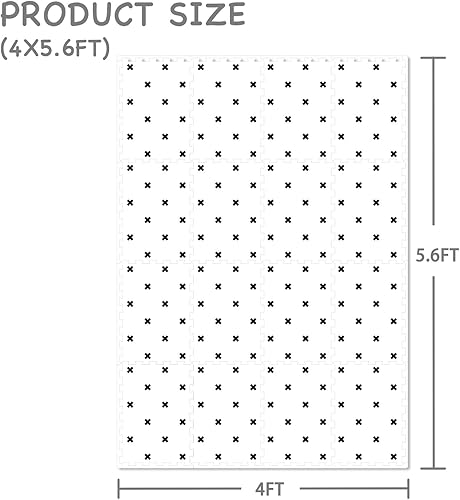 Miniatura 10 de TCBunny - Alfombra de juego extragrande para bebés, tapete de espuma de rompecabezas de 4 x 6 pies para niños y niños pequeños (bohemia)