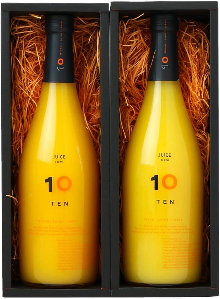 10FACTORY ギフト 愛媛みかんジュース 飲み比べ 2本(720ml) セット 箱入り 包装済 手提げ袋付 高級 無添加 国産 内祝い プレゼント 贈り物に TP552GI