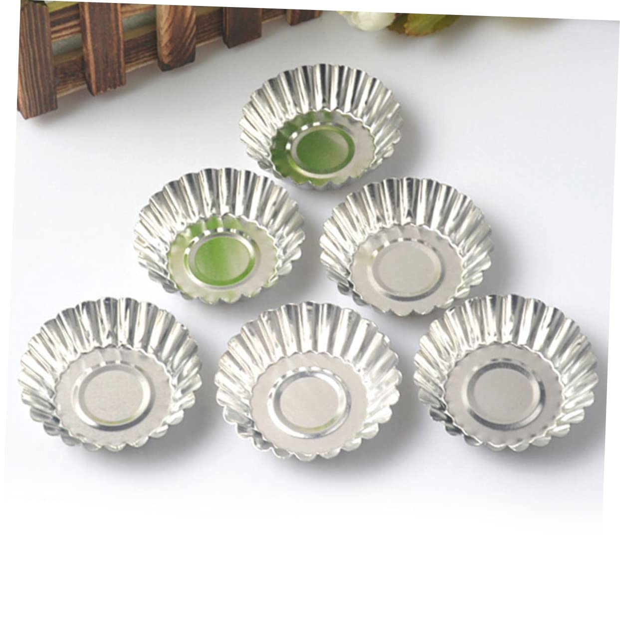 100piezas Molde Para Tarta De Huevo Antiadherente De Metal Para Hornear Magdalenas Pasteles y Galletas