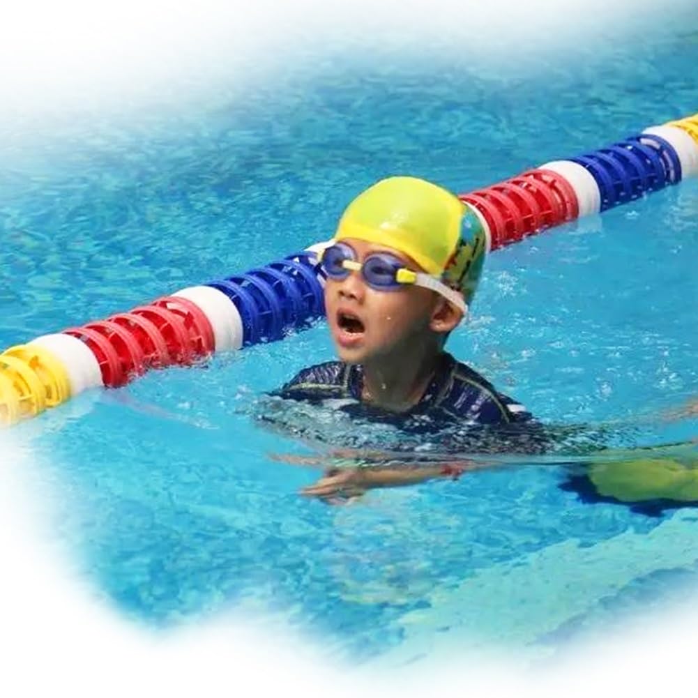 Corda divisoria per piscina, divisore di corsia per piste da nuoto, boe galleggianti per piscine interne/esterne, attrezzatura per sport acquatici durevole e regolabile