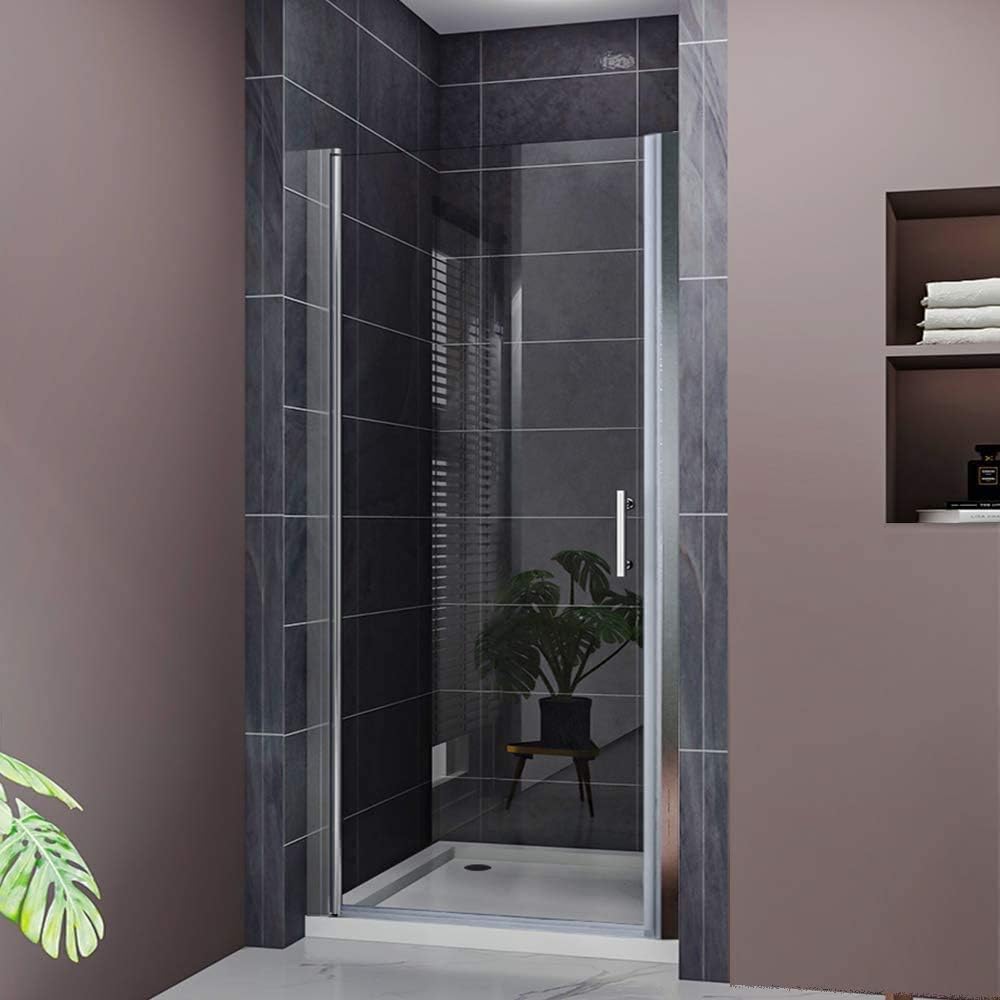 Buy ELEGANT 30 in. W x 72 in. H Pivot Swing Shower Door 316 in.Clear