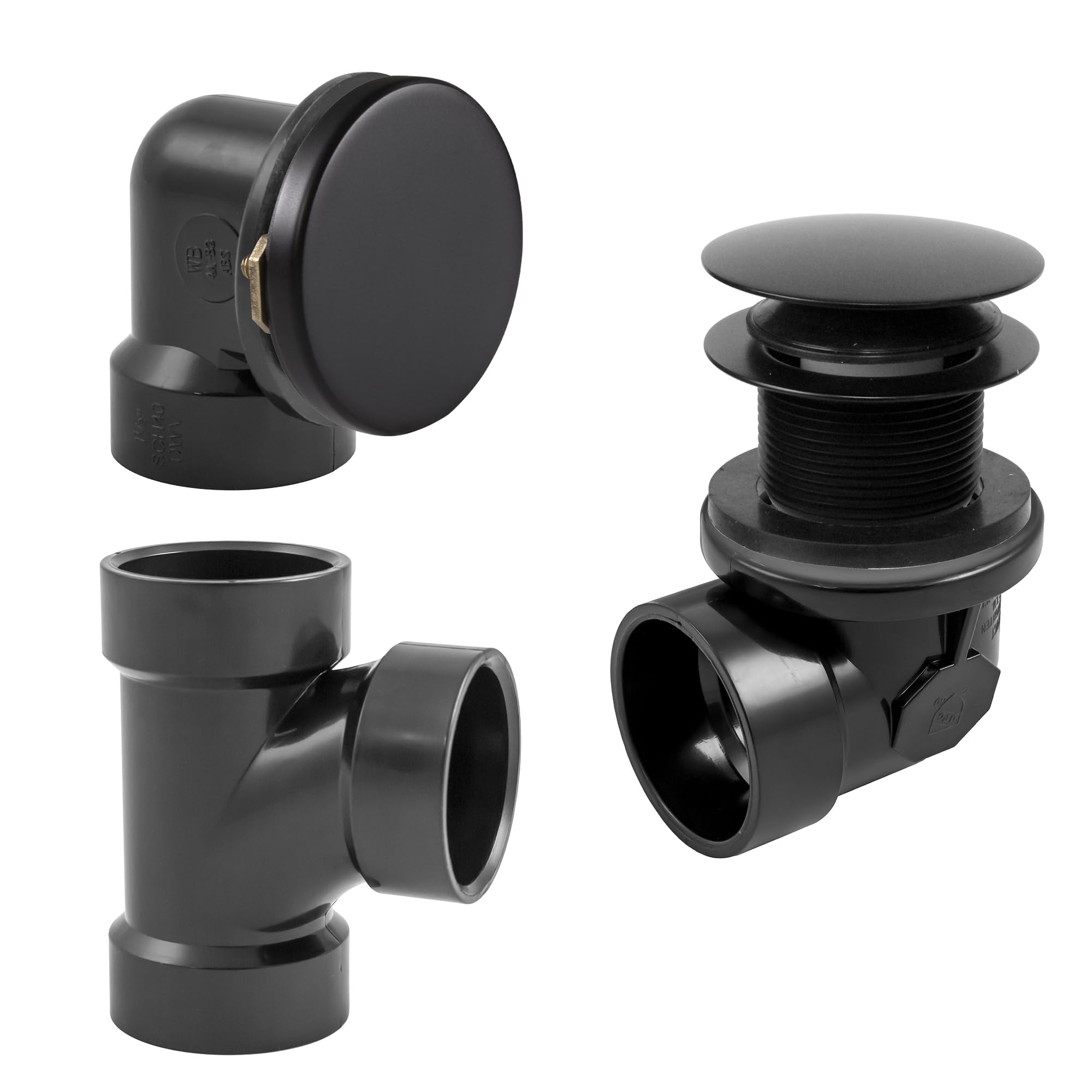 Westbrass D593ARK-62 Tesisatçı Paketi Banyo Atık Grubu Uç Burunlu Tahliye Tapası, Mat Siyah
