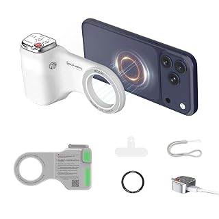 COMITOK Phone Camera Grip MOCA ARCO for Video Recording with Thumb Rest Area Design for iPhone Pro Max, with Enhanced Phone Mount & Detachable Remote for Easy Shooting, Video Call, Support iOS17/18/26 - Amazon product rated Grade A