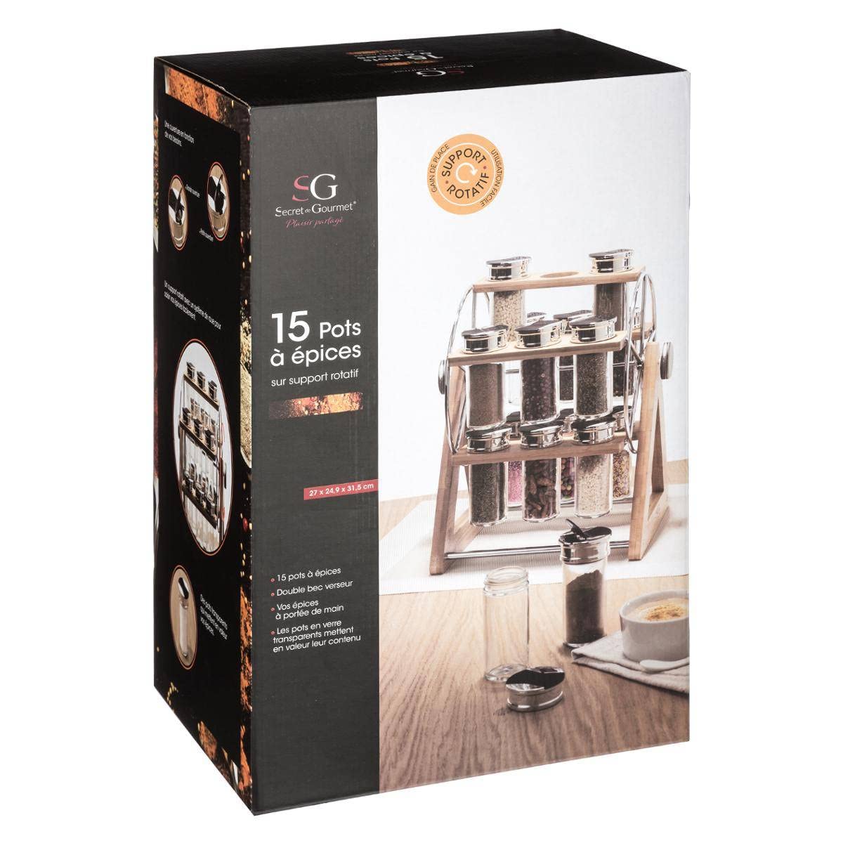 SG Secret de Gourmet Five Gewürztopf 15 + Halterung für Rad