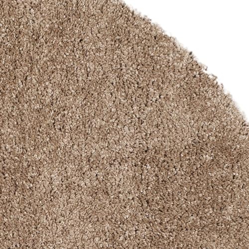 Image of Solid Fluffy Rugs and Carpet for Hall and Drawing Room 5x5 Round M-8