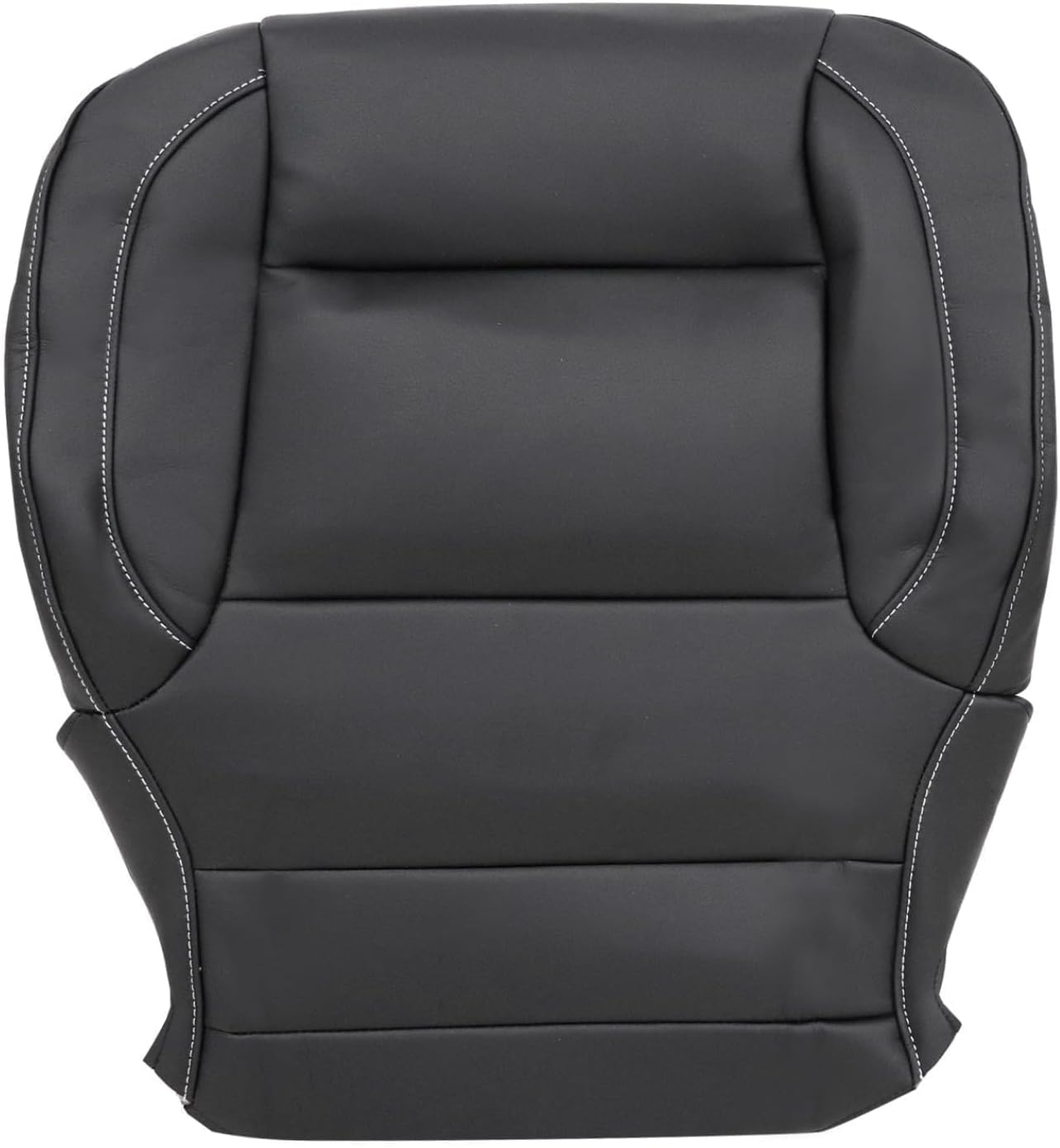 FZJDSD Black Driver or Passenger Side Bottom Microfiber Leather Replacement Seat Cover Compatible with Chevy Silverado Tahoe Suburban GMC Yukon Sierra 2014 2015 2016 2017 2018 2019
