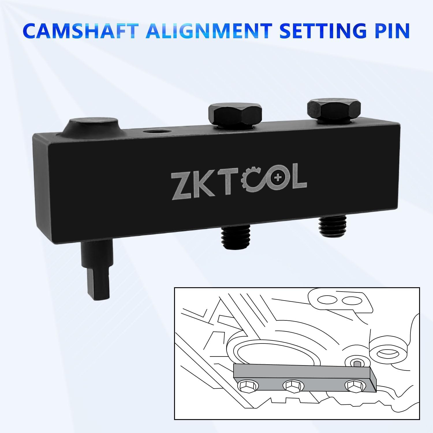 ZKTOOL Kit d'outil de verrouillage et d'alignement pour moteur diesel, Compatible avec Vauxhall Opel 1.6 Cdti, Outils pour arbre à cames moteur, Outils pour chaîne de distribution moteur, OEM KM 6130