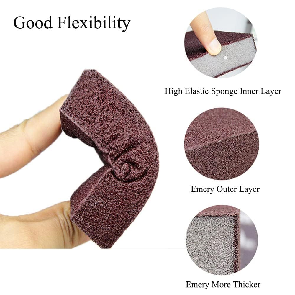 Abhaymart Sanding Sponge Block for Kitchen Use, Multipurpose Sand Paper Magic Scrub Sponge Deep Cleaner Eraser Kitchen Tool (Pack of 2) 4