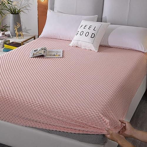 Miniatura 4 de Sábana bajera de terciopelo tamaño matrimonial, sábanas de franela Doudou de lujo, súper suaves y acogedoras con bolsillo profundo de 15 pulgadas, 1