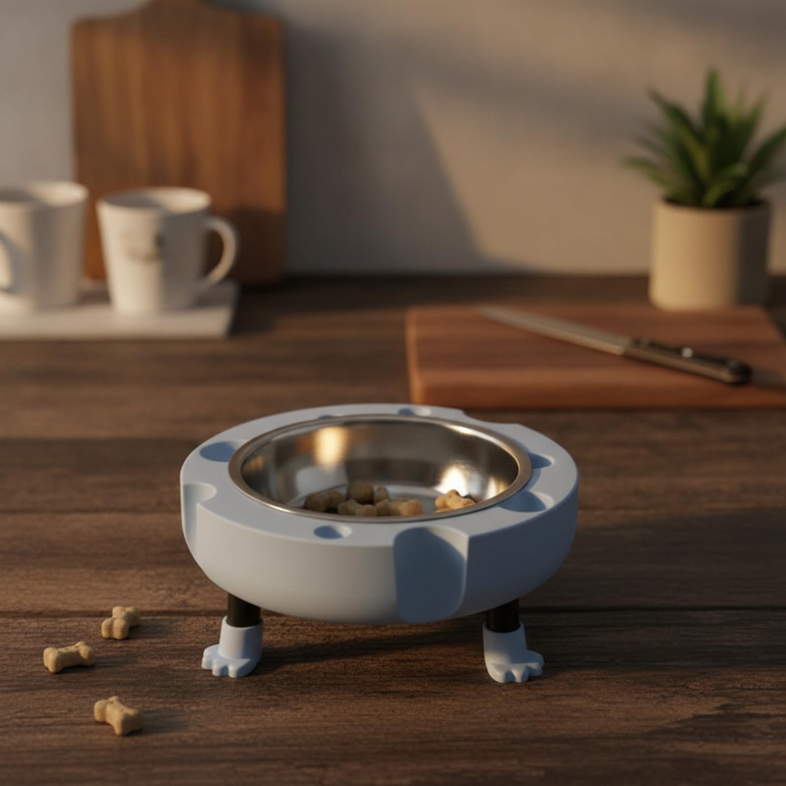 Comedero para Mascotas Estable | Antideslizante, Plato, para Cocina,