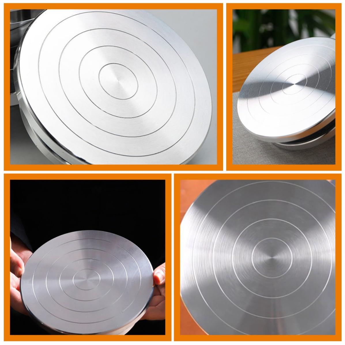 GLEAVI Runder Drehteller aus Aluminiumlegierung für Tonskulpturen, Manuelle