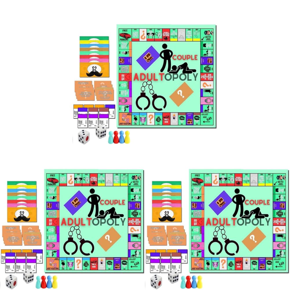 Pareja Adulto-Opoly Juego de Mesa Cita Noche Ideas Intimidad Baraja Cartas Relación Juego de Cartas para Parejas