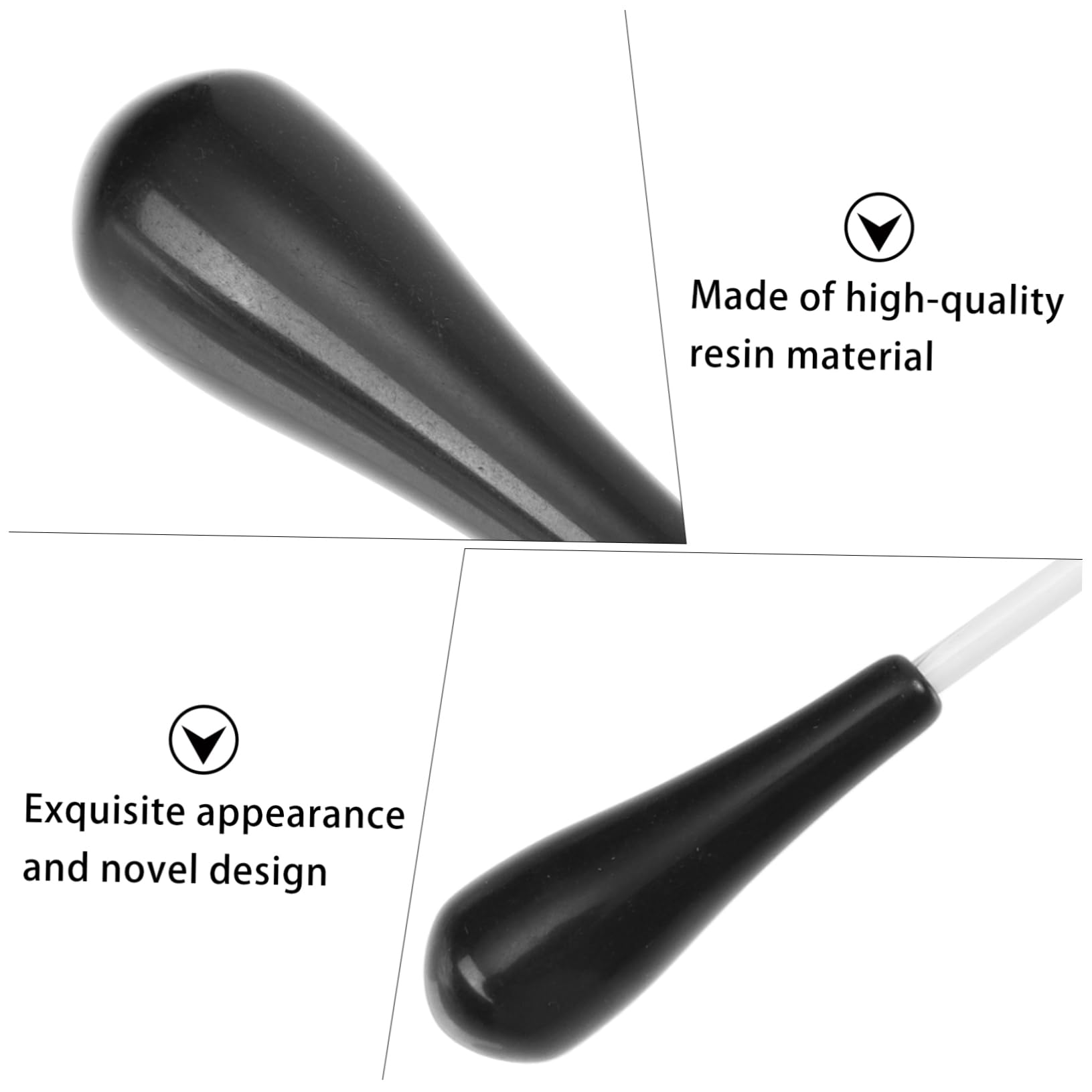 VANZACK 2pcs Resin Show Performance for Orchestra Concert Lightweight Conductor Accessory Design Durable and Flexible Music Instrument