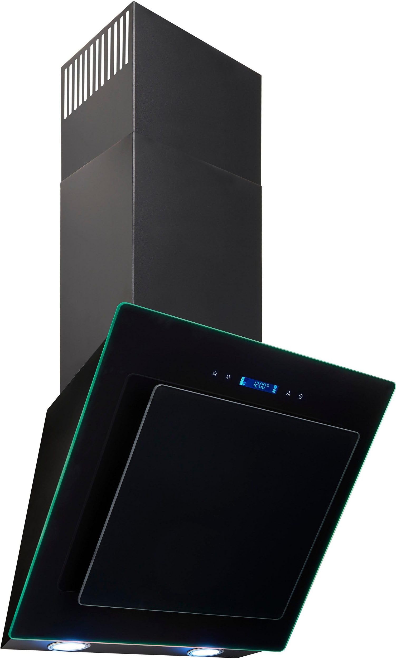 Exquisit® Campana Extractora Cocina, 60Cm, Capacidad de Extracción máx 311 [M³/h], Color Negro, Consumo 44 kWh/año, 3 Niveles de Potencia, Rumorosidad 54 dB(A).