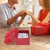 Vista 6 de Hemoton 24 cajas pequeñas de joyería rojas para anillos y aretes, cajas compactas para boda, compromiso, cumpleaños, aniversario, presentación